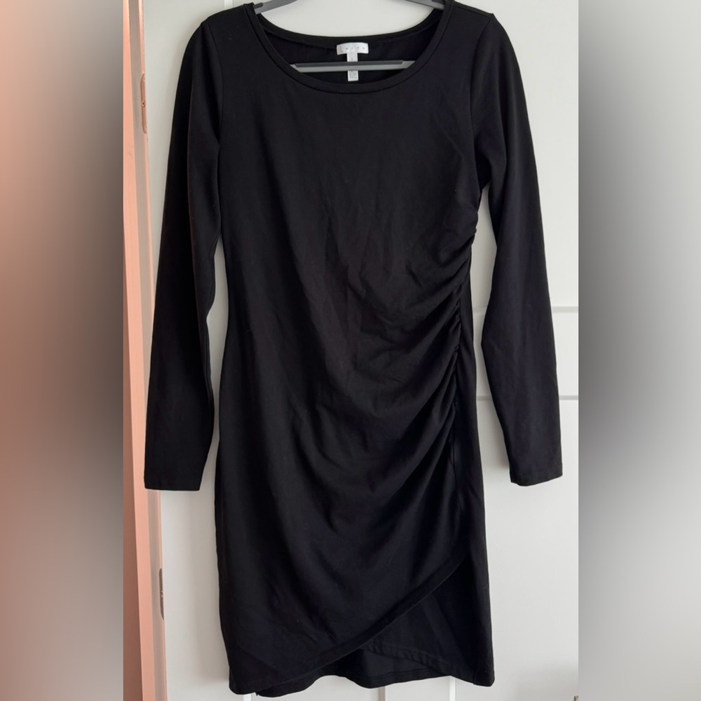 Leith Long Sleeve Black Mini Dress